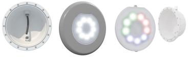 Farbausgabe mit hellgrauer(RAL 7004) LED-Flexlampe, RGB, 1100 lm, 22 W, 12 V